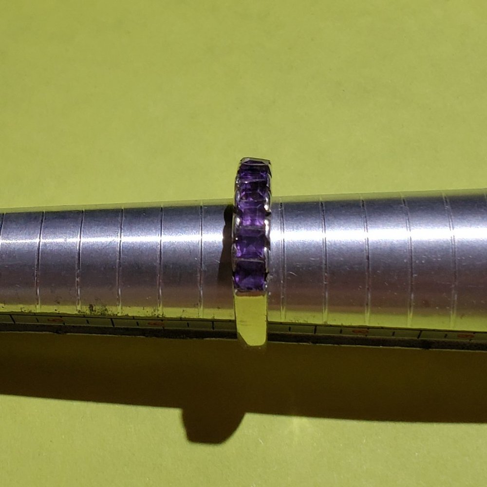 Purple 5 Stone Ring - image 3